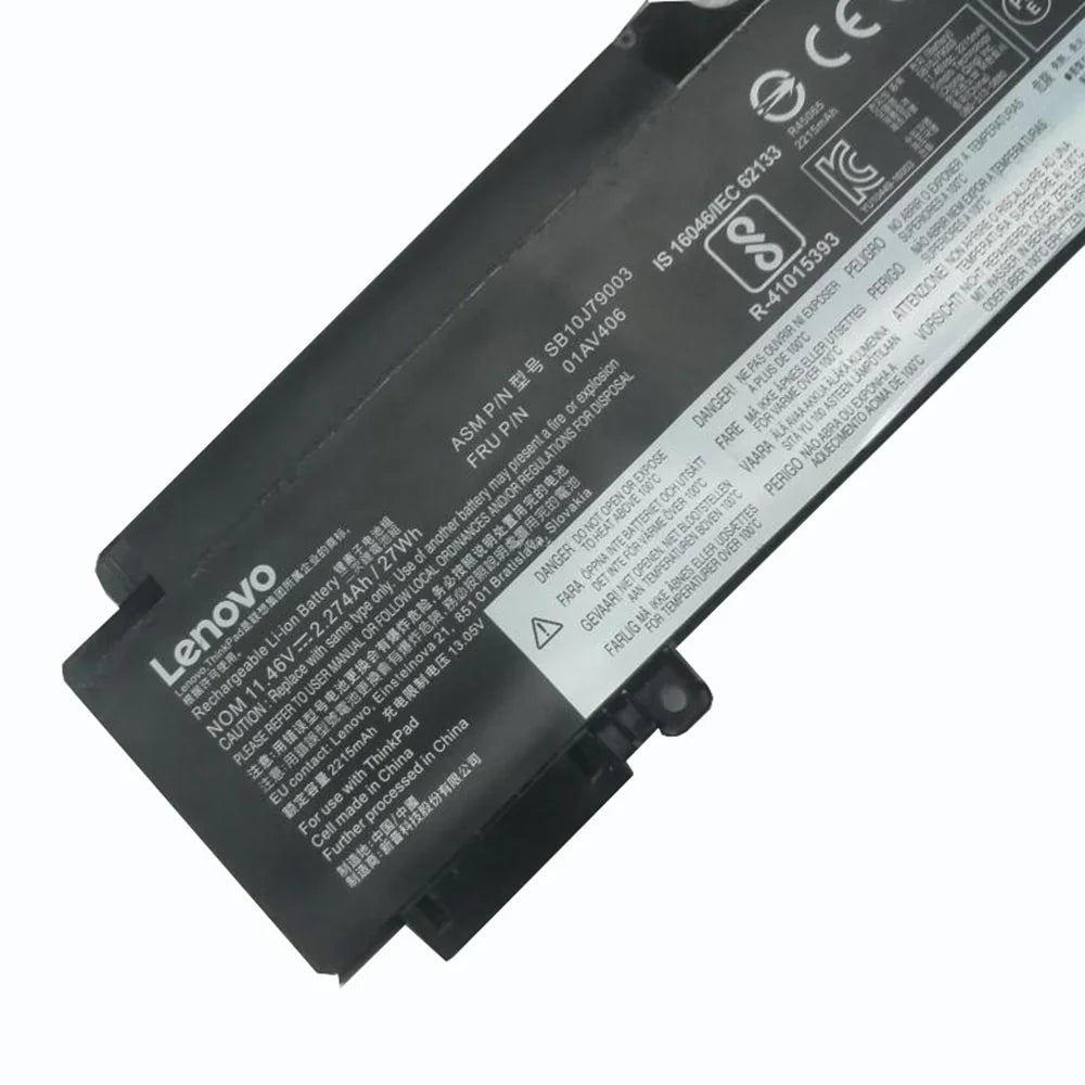 11.46V 27Wh Original 01AV406 Lenovo ThinkPad T460s T470s Series Notebook 01AV405 01AV408 SB10J79003 SB10J79005 Laptop Battery OneCart