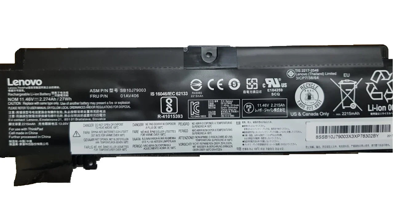 11.46V 27Wh Original 01AV406 Lenovo ThinkPad T460s T470s Series Notebook 01AV405 01AV408 SB10J79003 SB10J79005 Laptop Battery OneCart