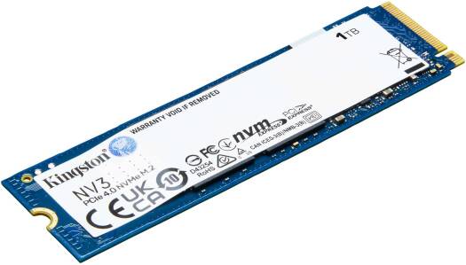 Kingston NV3 1TB PCIe 4.0 NVMe Internal SSD – M.2 2280, 6000MB/s Read, 4000MB/s Write, 3D NAND, 320 TBW | SNV3S/1000G OneCart