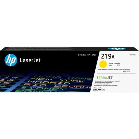 HP 219A, Yellow Original Toner Cartridge, W2192A OneCart