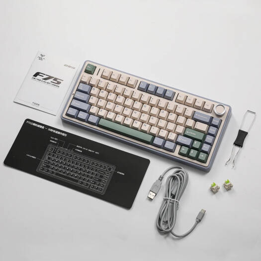 AULA F75 Gasket Wireless 75% Mechanical Keyboard – 80 Keys Compact Layout, LEOBOG Reaper Linear Switches, Hot Swappable, RGB Backlit, NKRO Anti-Ghosting, 1000Hz Polling Rate, 4000mAh Battery, Tri-Mode (Bluetooth, 2.4GHz, USB-C) – Green | F75 OneCart