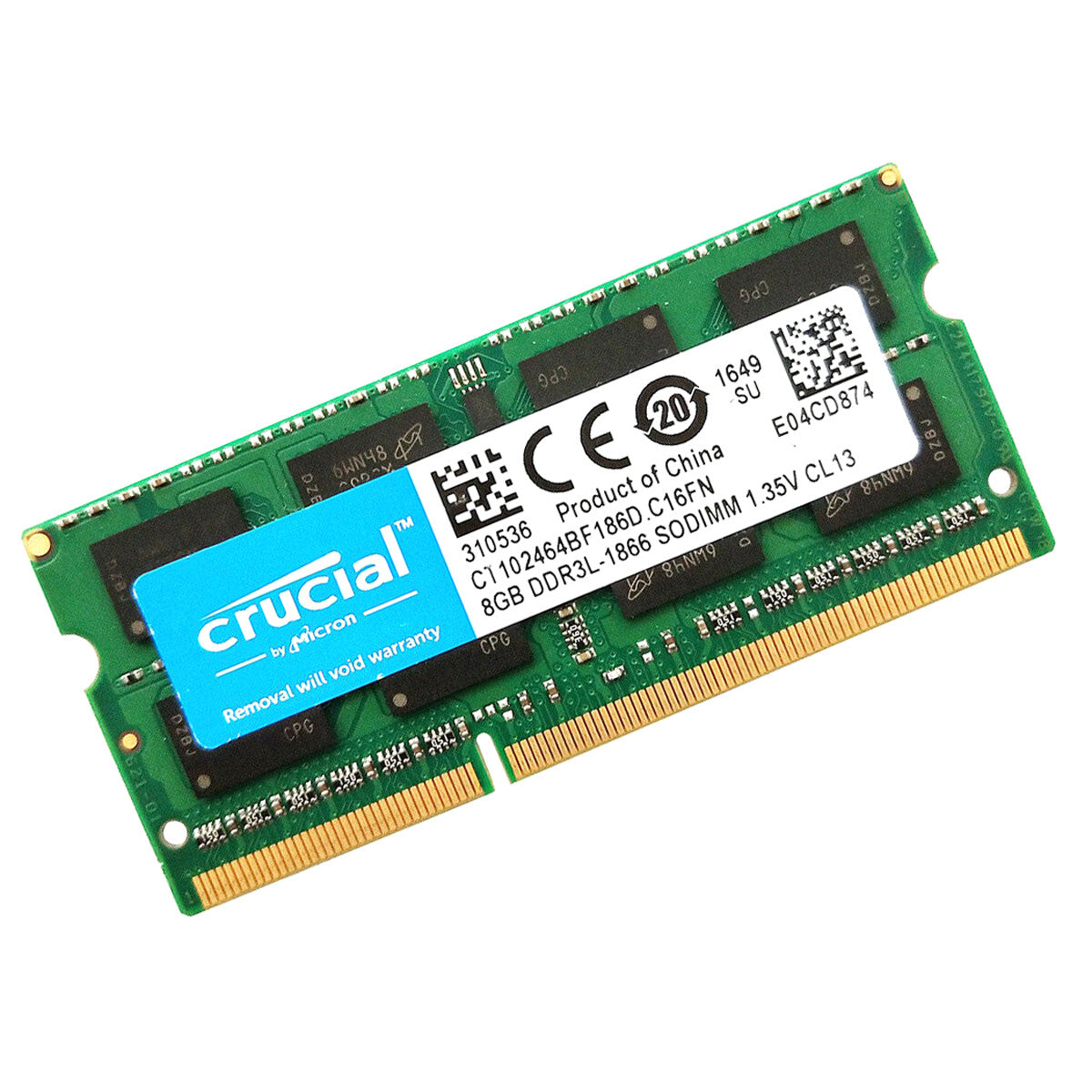 Crucial 8GB DDR3 1600MHz SODIMM Memory for Mac – PC3-12800, 204-Pin, Single Module Upgrade | CT8G3S160BMCEU OneCart