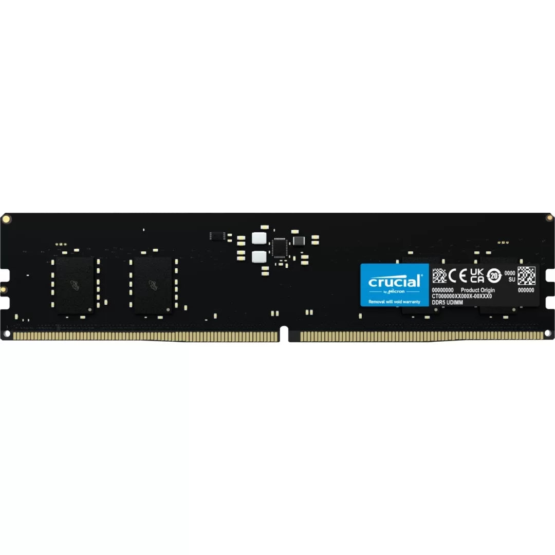 Crucial 16GB DDR5-4800 UDIMM Desktop Memory, CL40 CAS Latency, 40-39-39 Timings, 1.1V, 288-Pin, Unbuffered Non-ECC | CT16G48C40U5 OneCart