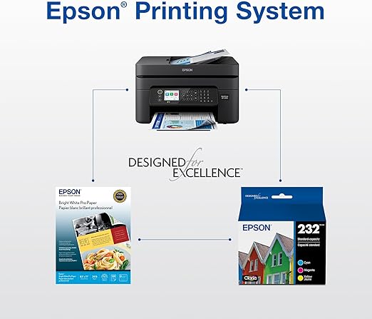 Epson 232 Claria Ink High Capacity Black & Standard Color Cartridge Combo Pack Black, Cyan, Magenta, Yellow Compatible with WorkForce WF-2930, WF-2950, Expression XP-4200, XP-4205 | T232XL-BCS OneCart