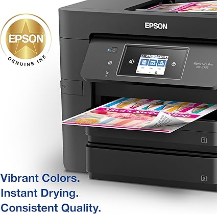 Epson 702 DURABrite Ultra Ink Cartridge 3-Pack Standard Capacity Combo, Black, Cyan, Magenta For WorkForce Pro WF-3720, WF-3730, WF-3733 | T702520-S OneCart