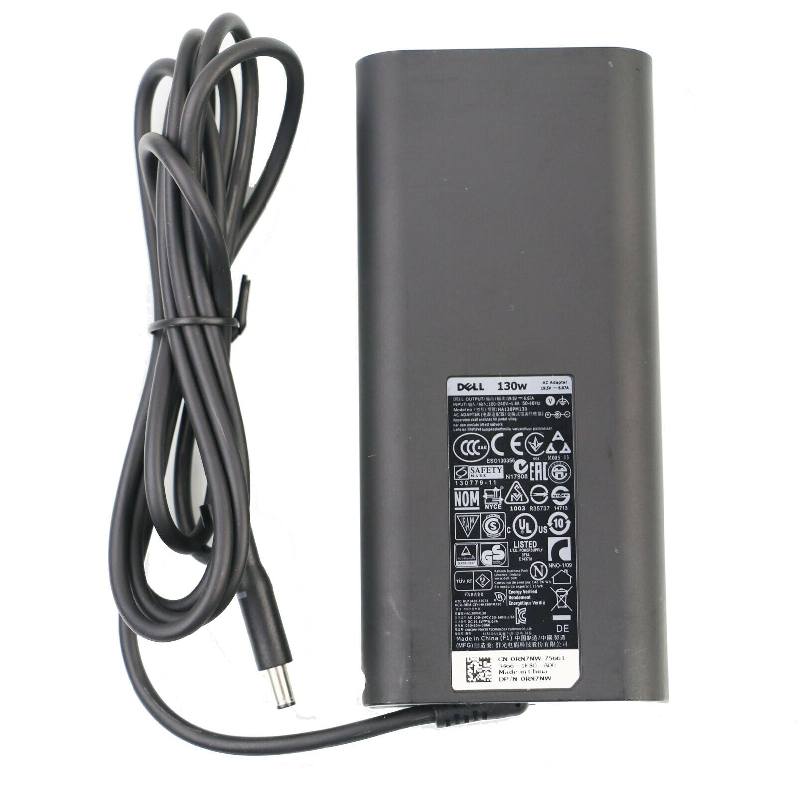 130W Dell Laptop charger For Dell XPS 15 9530 Precision M3800, 5530, 06TTY6 6TTY6 ADP-130EB BA 19.5V 6.67A 4.5 X 3.0mm DA130PM130 Laptop Charger JS Bazar