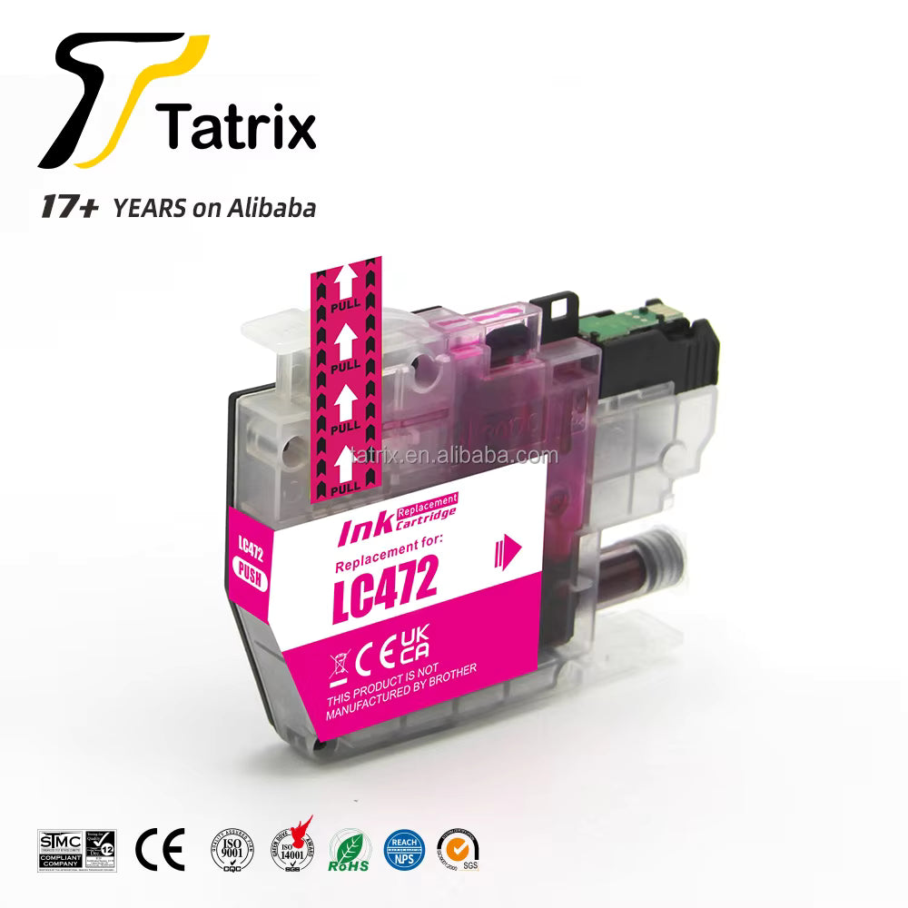 Brother Genuine LC472M Magenta Ink Cartridge Standard Yield 550 Pages, Compatible with Brother MFC-J2340DW, MFC-J3540DW, MFC-J3940DW Printers | LC472M OneCart