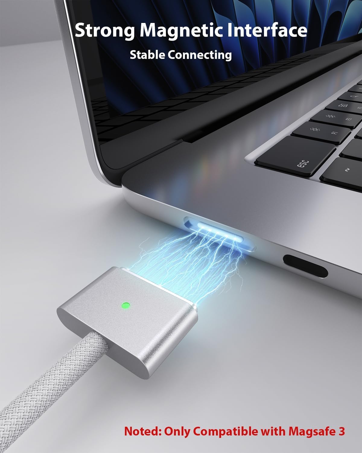 140 watt Type C To MagSafe 3 Adapter Cable For Macbook Pro 14 MacBook Air 13 M3 MacBook Air M2 JS Bazar