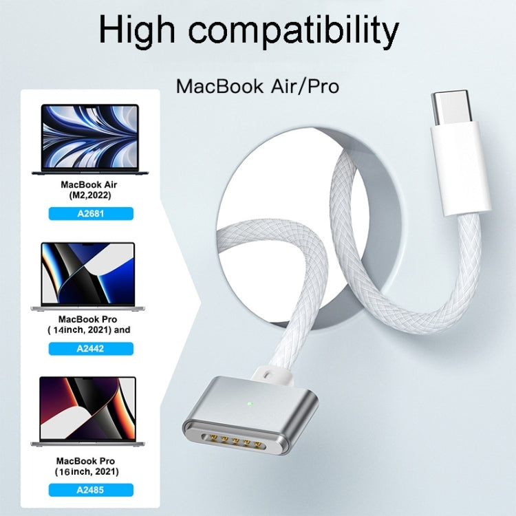 140 watt Type C To MagSafe 3 Adapter Cable For Macbook Pro 14 MacBook Air 13 M3 MacBook Air M2 JS Bazar