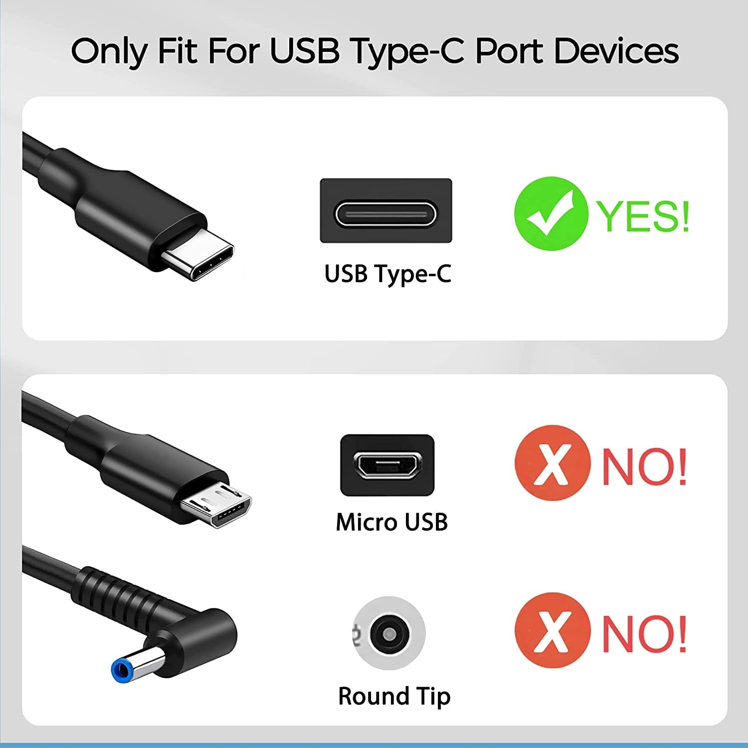 Universal Laptop Charger PD 90W USB C Power Adapter, Type C Power Supply Cord for MacBook Lenovo Dell HP Gateway Asus Acer Samsung LG Sony Monitor TV and More Type C Devices C0077 JS Bazar