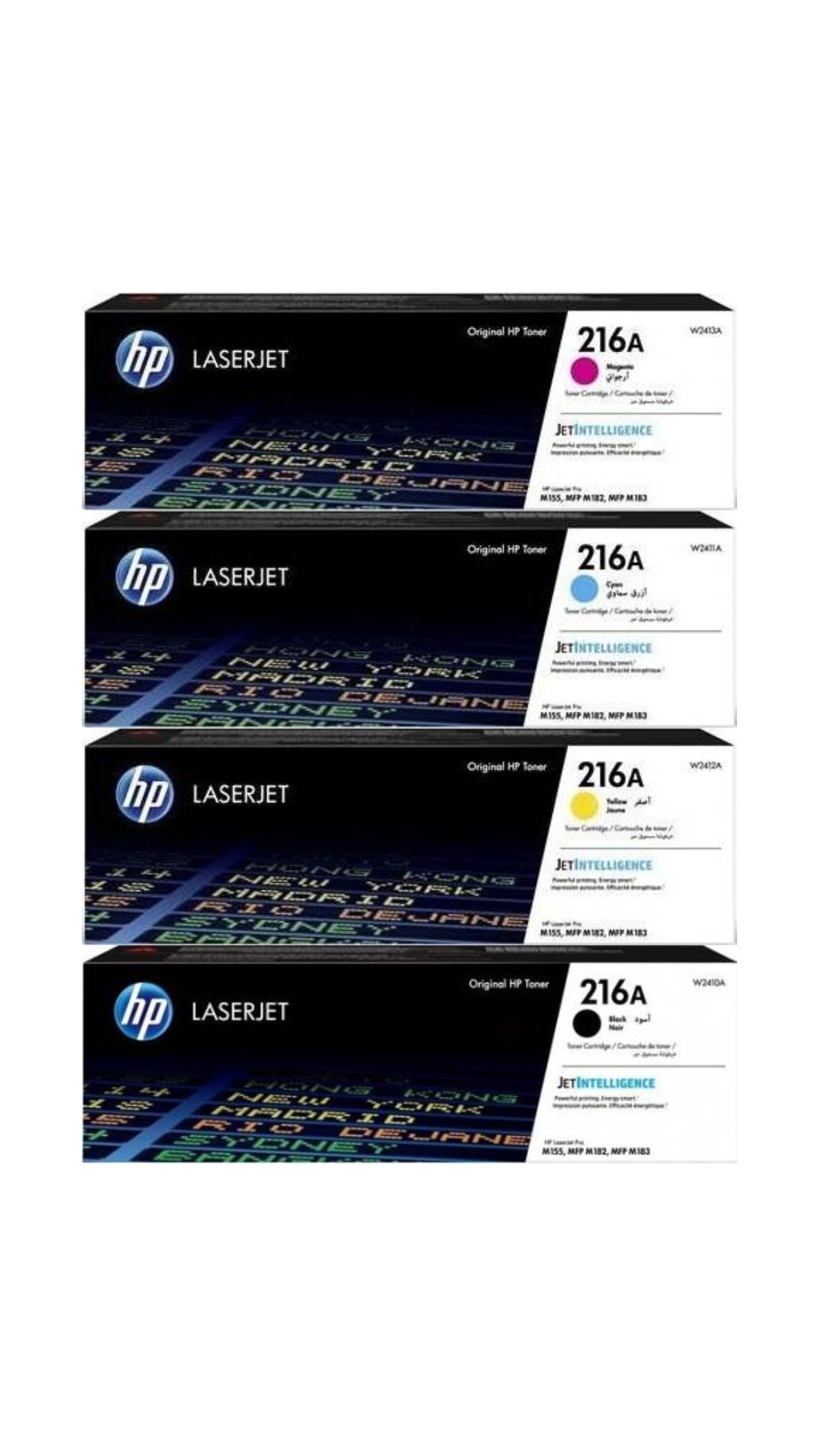 HP 216A Black/Cyan/Magenta/Yellow LaserJet Toner Combo, 4 Pieces OneCart