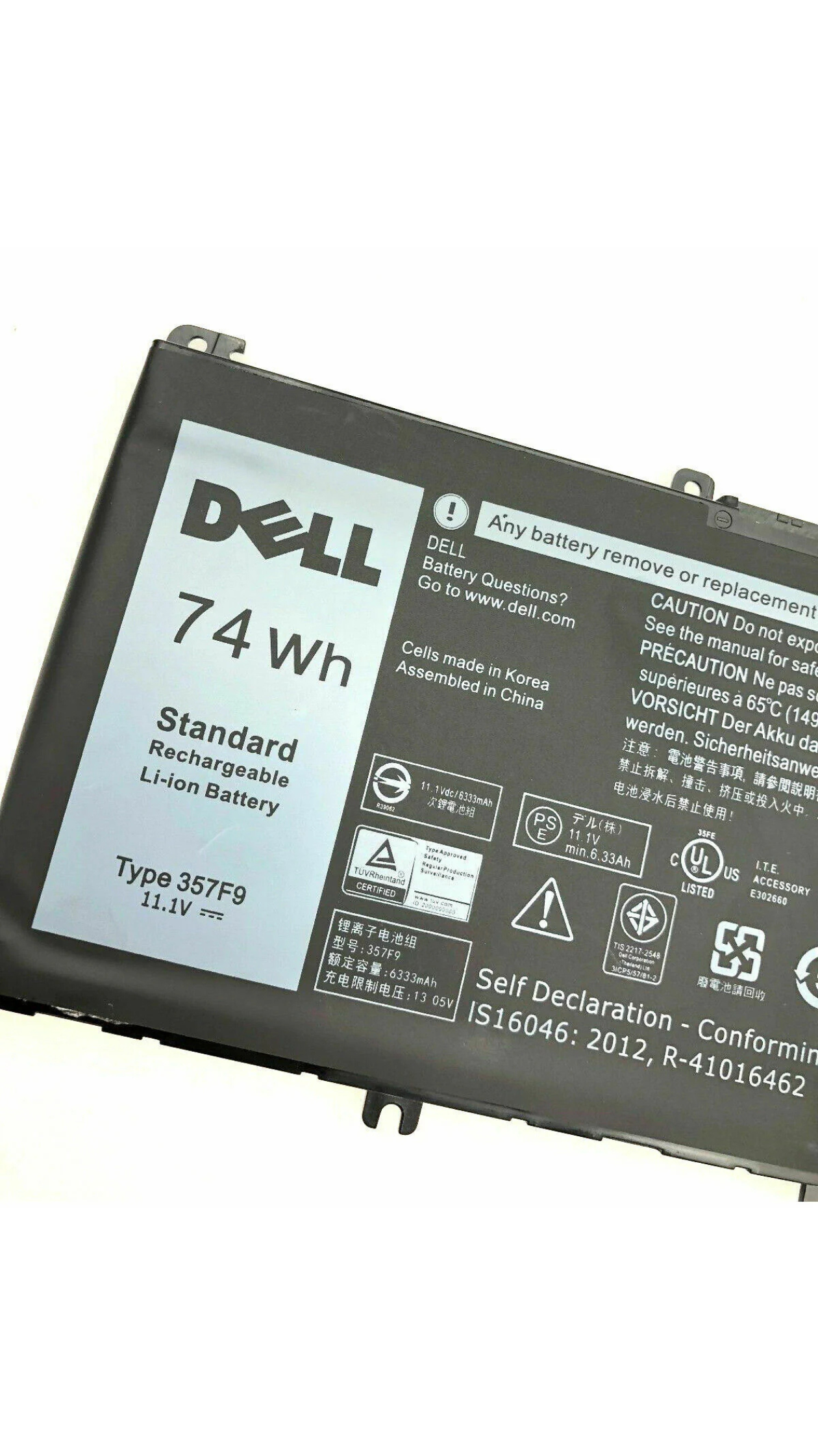 11.4V 74Wh Original 357F9 Dell Inspiron 15 7559 7000 INS15PD-1548B INS15PD-1748B INS15PD-1848B Laptop Battery OneCart