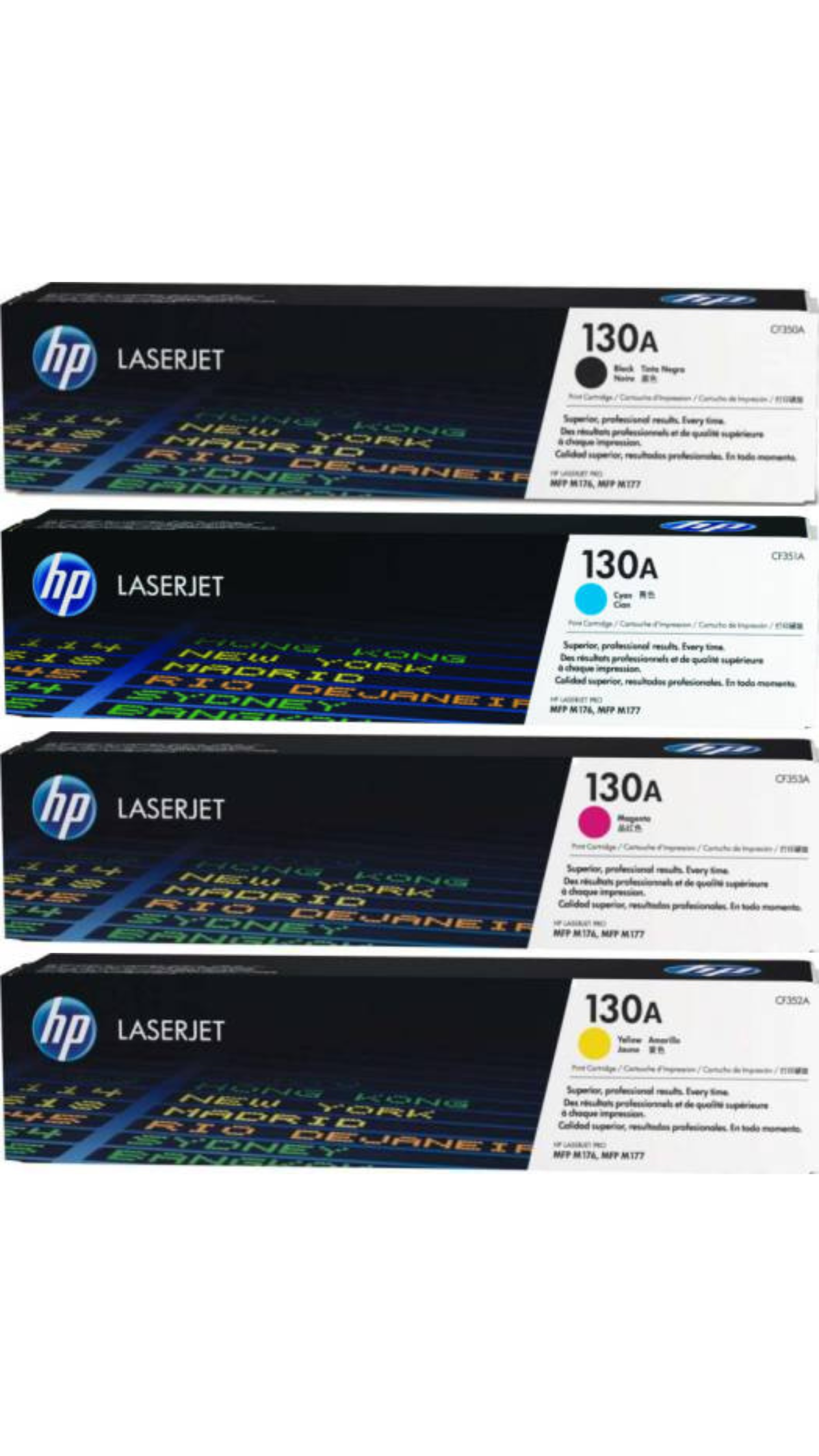 130A Set | CF350A, CF351A, CF352A, CF353A | Original Toner Cartridge Black/Cyan/Yellow/Magenta OneCart