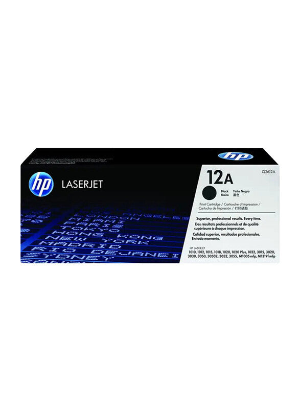 HP 12A Black Original LaserJet Toner Cartridge OneCart