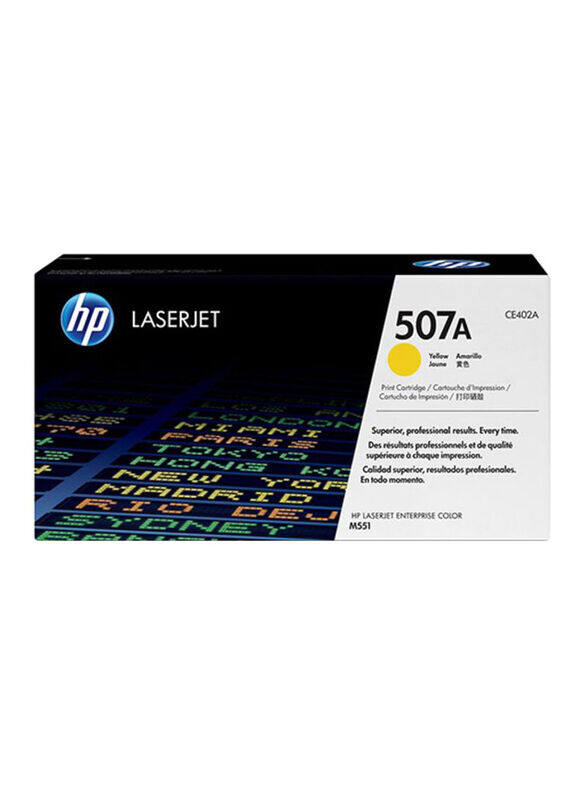 HP 507A Yellow Original LaserJet Toner Cartridge OneCart