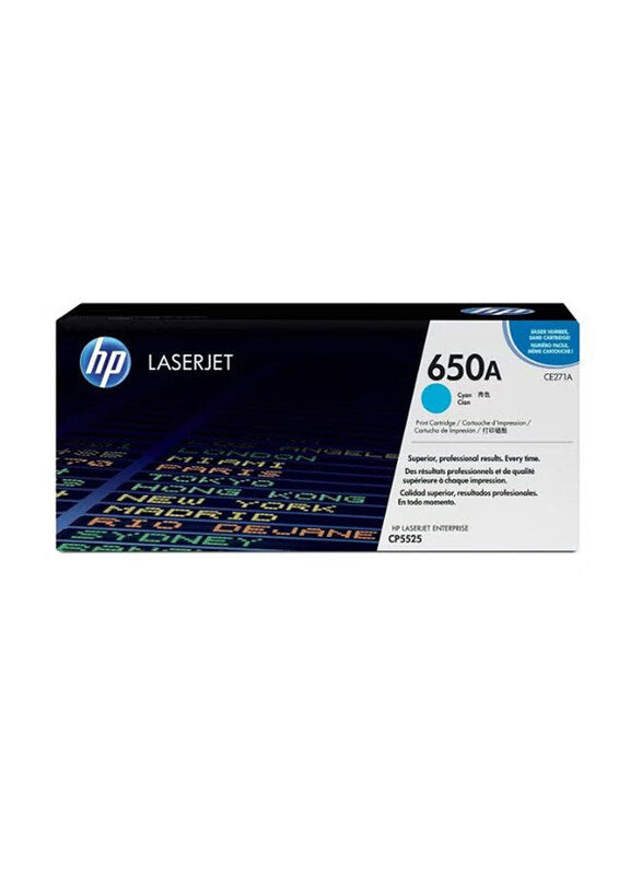HP 650A Cyan Original LaserJet Toner Cartridge OneCart