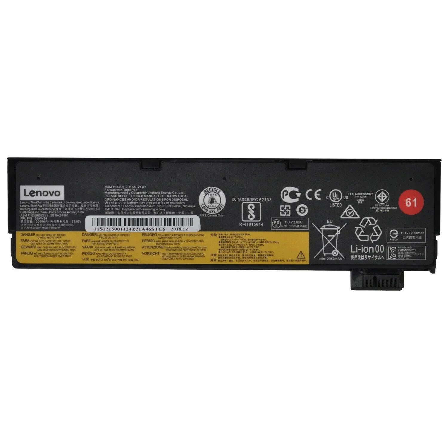 Original 01AV424 Lenovo ThinkPad T480, ThinkPad A475, Thinkpad T570 Series 01AV423 Laptop Battery OneCart