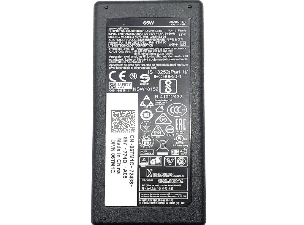 65W Dell Laptop charger for Dell Inspiron 3567 3552 5379 5567 3467 5559 5570 5578 Laptop 19.5v 3.34a Laptop Charger JS Bazar