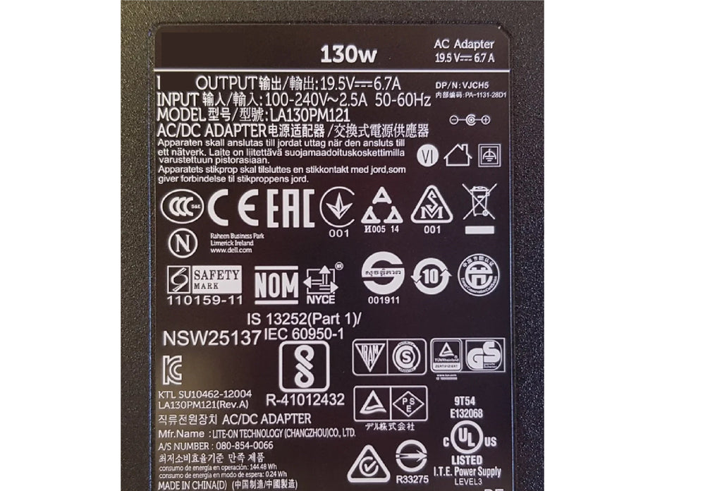 130W Dell Laptop charger for Dell Studio XPS 1340, 1640, 1645, Vostro- 3560, 3460, 3400 Laptop Adapter Laptop Charger JS Bazar