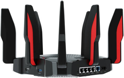 TP-Link Archer GX90 AX6600 Gaming Router, Tri-Band, Up to 6579 Mb/s Speed, Wi-Fi 6, 8x Antennas, 1 x Gigabit Port, USB 3.1, Black-Red | ARCHER GX90 OneCart