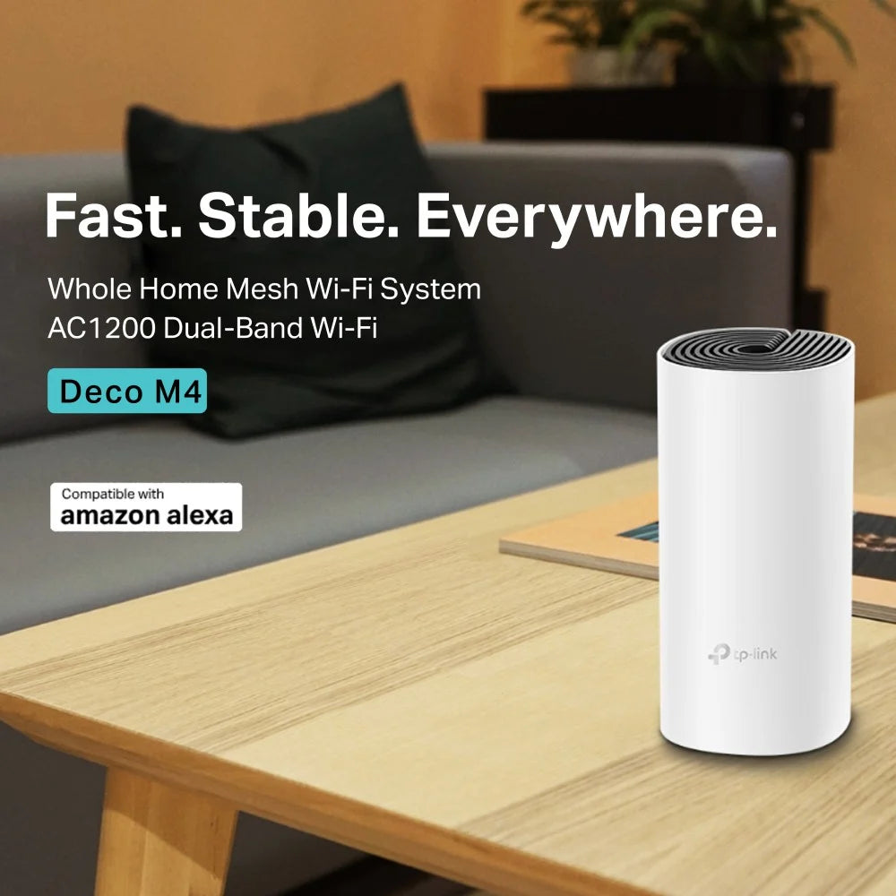 TP-Link Deco M4 Mesh Wi-Fi Add-On Unit, Works with All Decos Together, Supports Alexa, Router & Wi-Fi Booster, Parent Control, Pack of 1