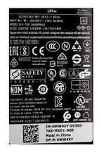 180W Dell Laptop charger for Dell Alienware M14x M15x M17x DW5G3 0DW5G3 FA180PM111 DA180PM111 19.5V 9.23A 7.4mm x 5.0mm Laptop Charger JS Bazar