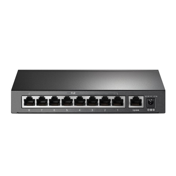 TP-Link TL-SF1009P 9-Port Desktop Switch with 8-Port PoE+ | Unmanaged Fast Ethernet Switch with 8 PoE+ Ports, 65W Power Budget, Plug-and-Play Setup, Compact Metal Housing, Ideal for CCTV, Access Points, and Small Office Networks OneCart