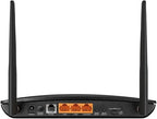 TP-Link N300 4G LTE Telephony WiFi Router, SIM Slot Unlocked, Records up to 100 Minutes of Voicemail, No Configuration Required, Removable External Wi-Fi Antennas, Black | TL-MR6500v