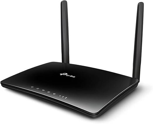 TP-Link N300 4G LTE Telephony WiFi Router, SIM Slot Unlocked, Records up to 100 Minutes of Voicemail, No Configuration Required, Removable External Wi-Fi Antennas, Black | TL-MR6500v