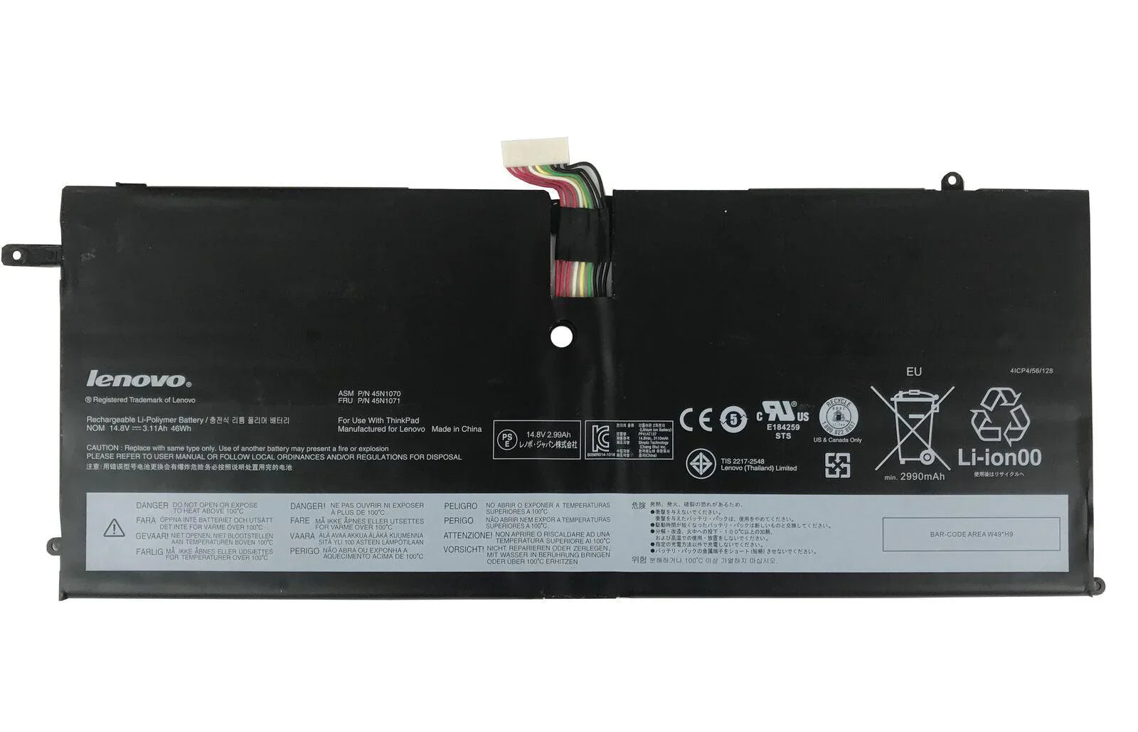 Original Lenovo ThinkPad New X1 Carbon, 45N1070, 45N1071 Laptop Battery OneCart