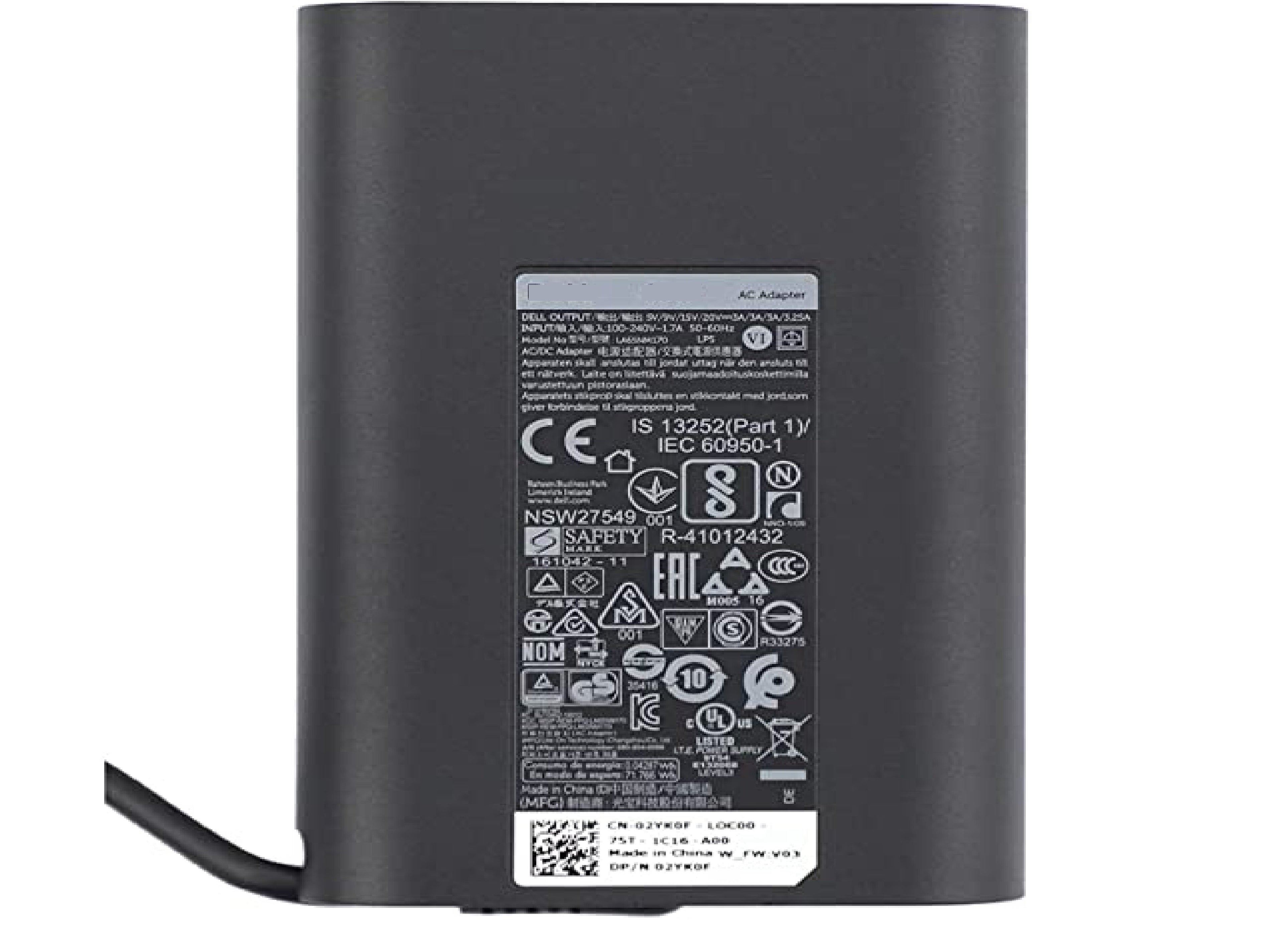 90W USB type C Dell Laptop charger for Dell XPS 13 9350 9365 9370 Latitude 7280 7480 7380 7390 Power Adapter & Charger Accessories JS Bazar