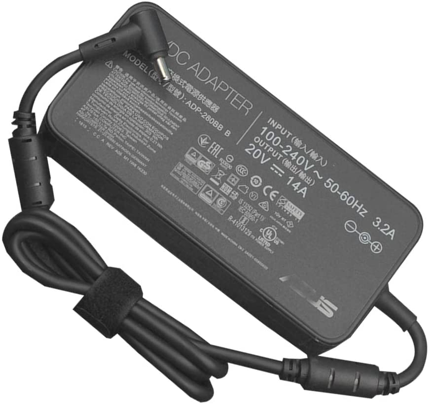 280W Original Asus Laptop Charger for Ausu ROG G703GX-E5062T, ADP-280BB (20V 14A) AC Laptop Adapter (6.0*3.7mm) JS Bazar