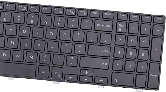 Laptop Keyboard Compatible for Dell In 3551 3552 3559 3565 3567 3551 3558 5566 Without Backlite , Wired, Black OneCart