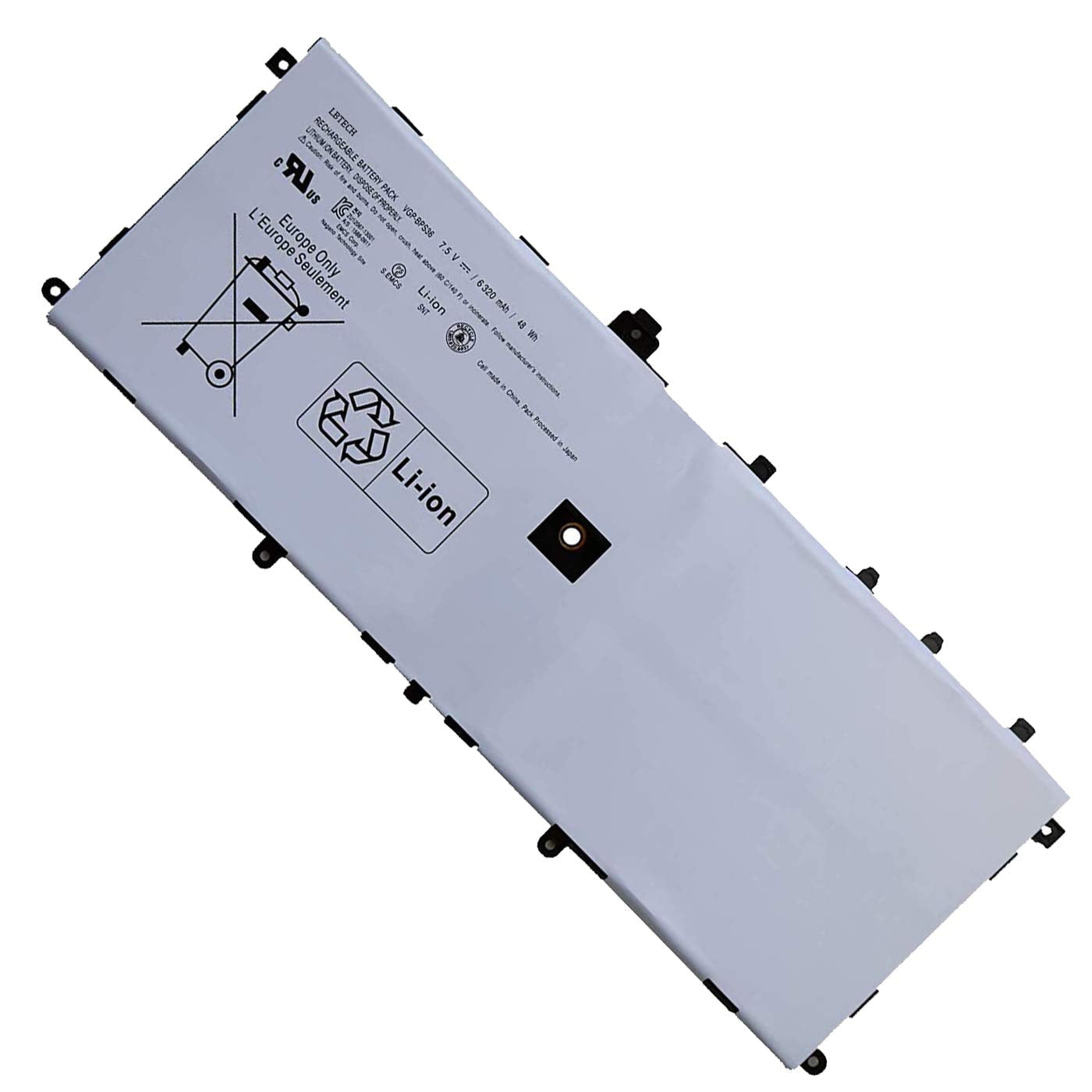 Genuine VGP-BPS36 Compatible with Sony Vaio Duo 13 Convertible Touch 13.3" Laptop Battery 48Wh 6320mAh 7.5V SVD13211CG SVD1321BPXB Series OneCart