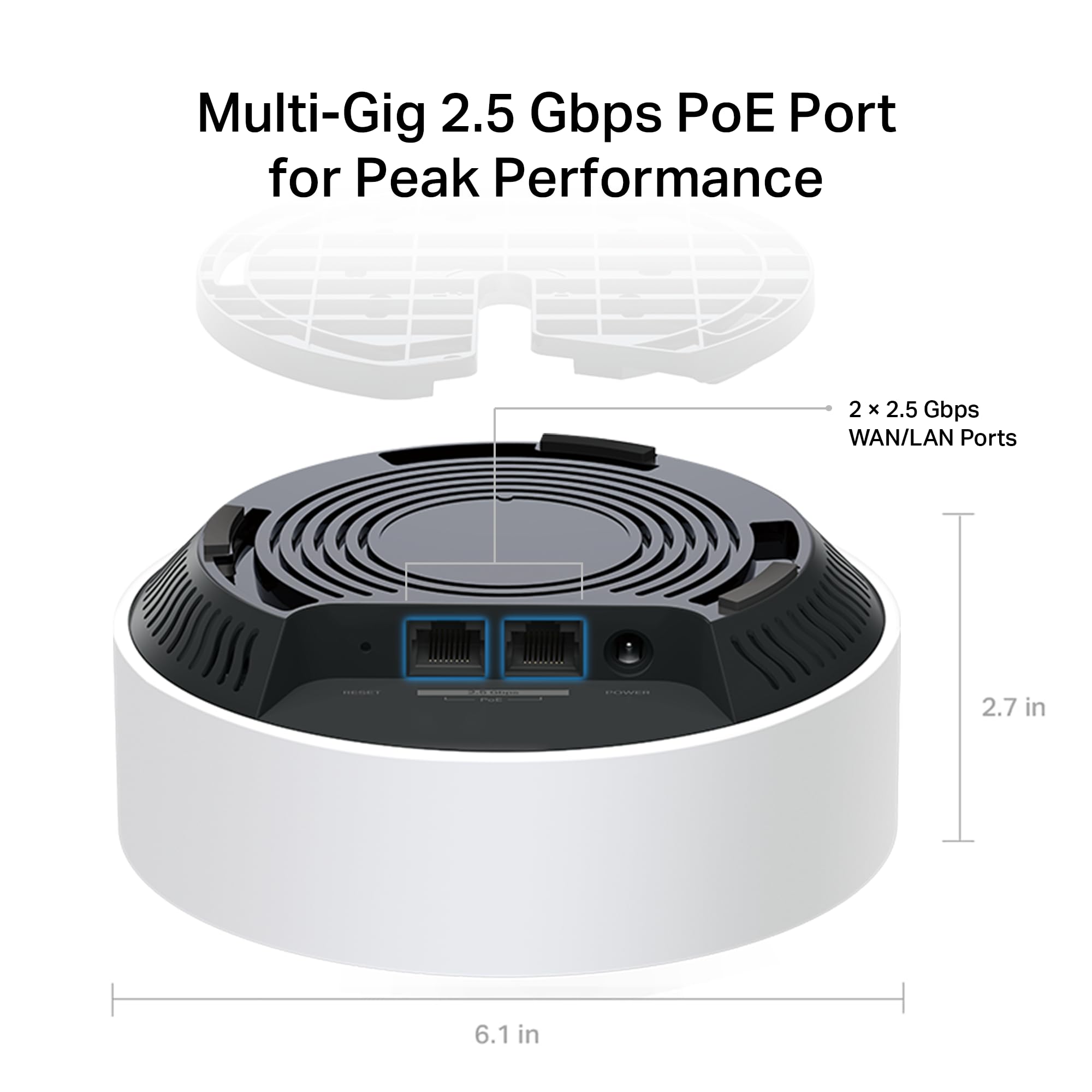 TP-Link Deco X50-PoE AX3000 Whole Home Mesh Wi-Fi 6 System with PoE, Dual-Band, AI-Driven Mesh, cover up to 6,500 ft2, Connect up to 150 devices, 1 0 GHz Dual-Core CPU, HomeShield, Pack of 3