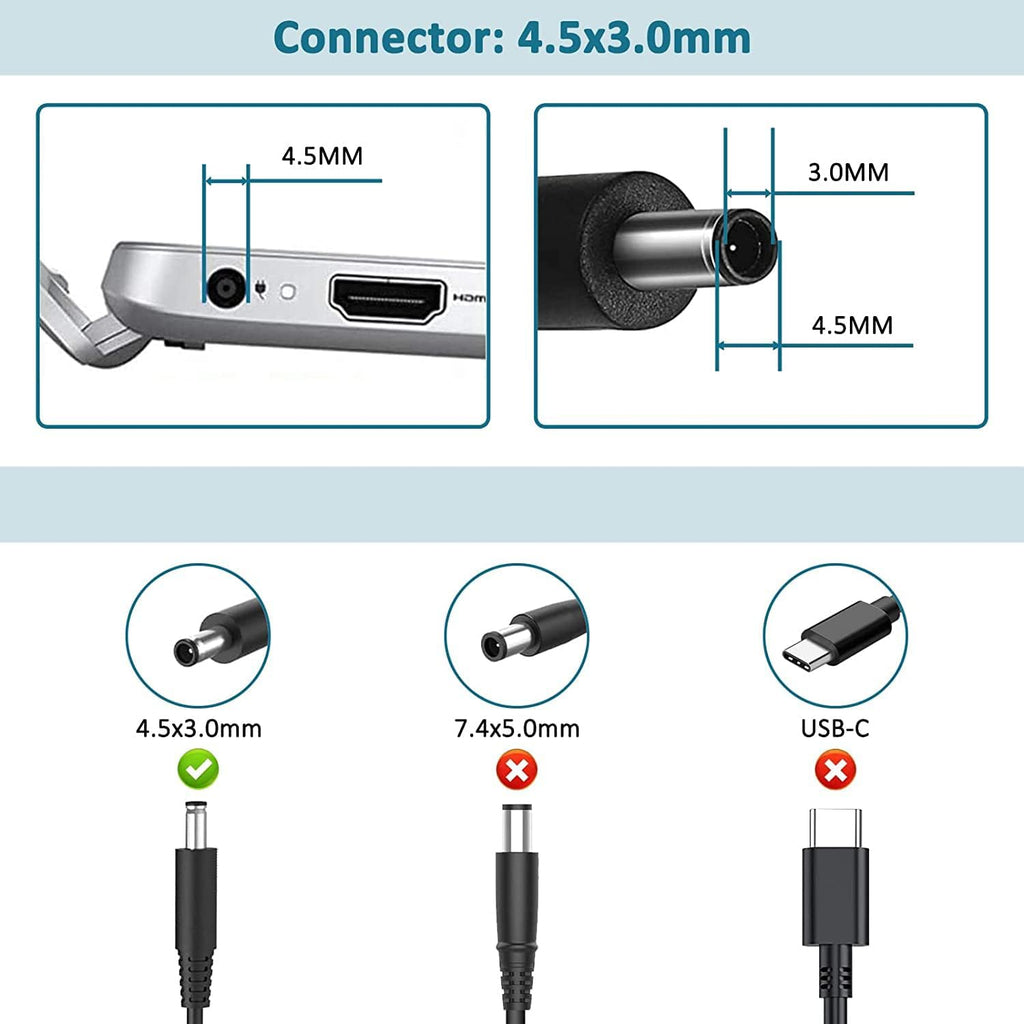 45W Dell Laptop charger for Dell Inspiron Latitude XPS Vostro Laptop AC Replacement Adapter CDF57 0CDF57 19.5V 2.31A Laptop Charger JS Bazar