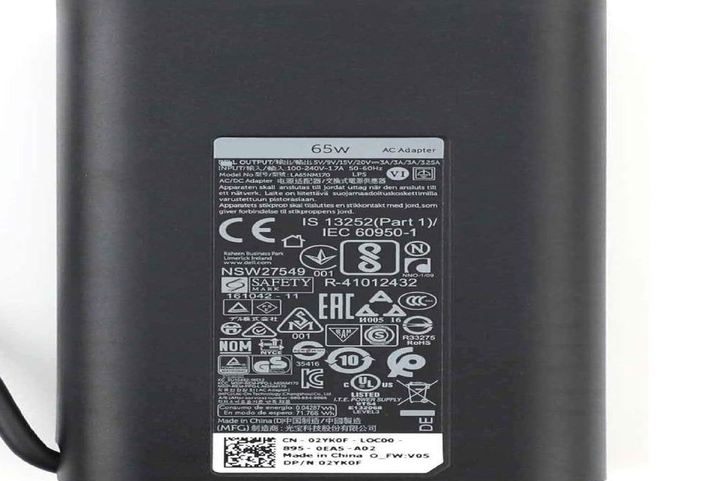 65W Dell Laptop charger for Dell Latitude 14 3440 3450 3460 3470 3480 5480 7480, Inspiron 15-3521 3540 3550 3580 5567 5580 Laptop Charger JS Bazar