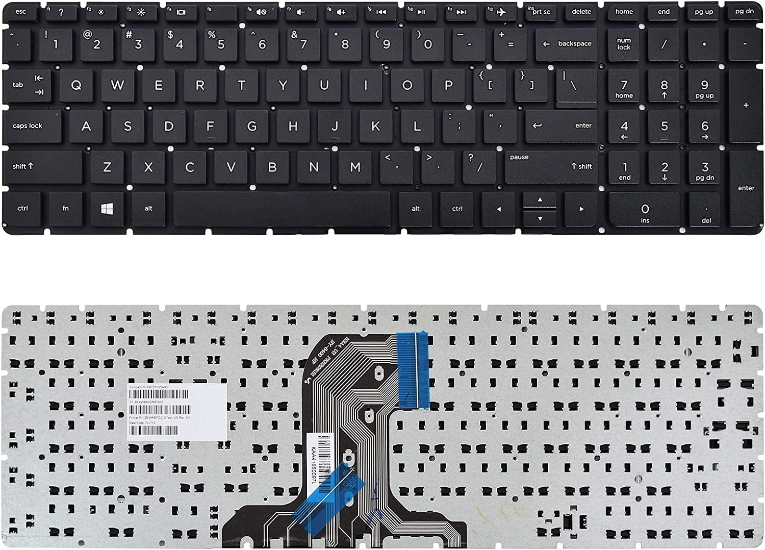 Laptop Keyboard Compatible for HP Pavilion 15 AC, 15 AF, 250 G4, 255 G4, 256 G4 AC122TU Premium Replacement Keyboard Black OneCart