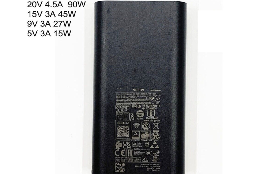 Dell 90W 20V 4.5A USB Type C Thunderbolt 3 Dell Laptop charger Laptop Charger JS Bazar