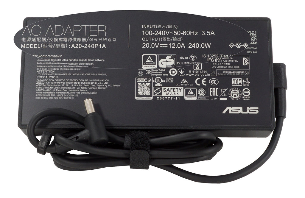 240W Original Asus Laptop Charger for Asus ROG Strix Scar 15 G533, ROG Strix Scar 15 G533QS-HF007T, A20-240P1A, ADP-240EB B Laptop Adapter JS Bazar