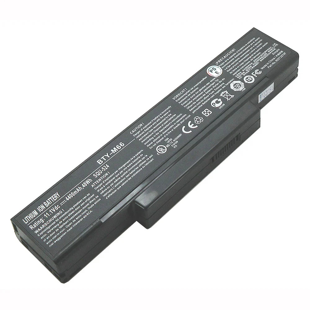 BTY-M66 MSI CLEVO Advent 5401,Advent 7093,Advent 7107,Advent 7111,Advent 8315,ERC430 Laptop Battery OneCart