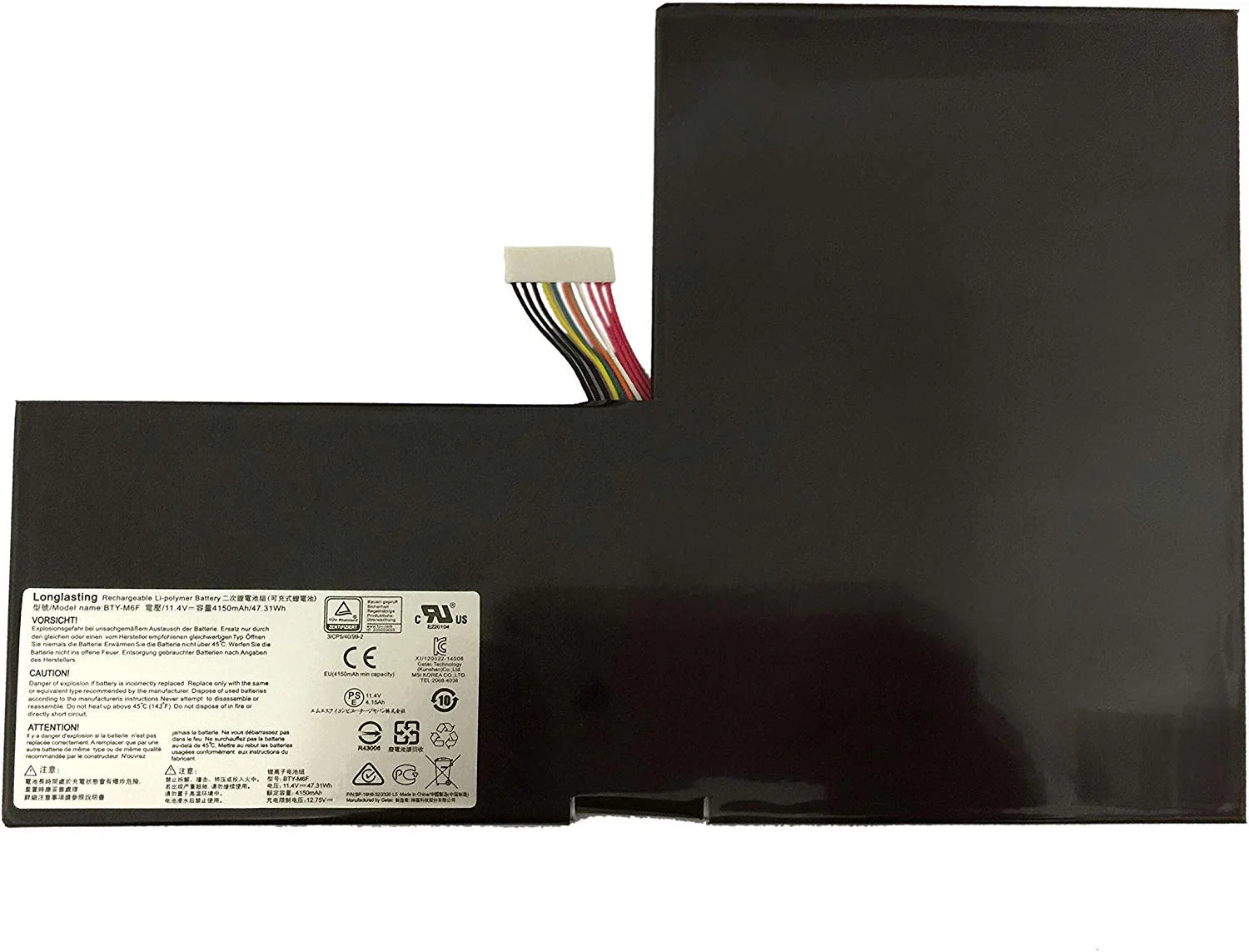 Original MSI GS60 MS-16H2 2PL 6QE 2QE 2PE 2QC 2QD 6QC 6QC-257XCN Series 11.4V 4150mAh 47.31wh BTY-M6F Laptop Battery OneCart