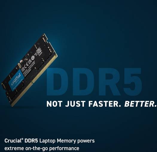 Crucial 32GB DDR5-5600 MHz SODIMM Laptop Memory, CL46, 46-45-45 Timings, 1.1V, Unbuffered, 262 Pin, Black | CT32G56C46S5 OneCart