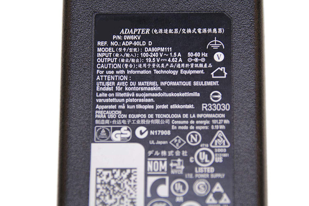90W Dell Laptop charger for Dell Latitude 7480 7490 5490 7280 7390 E5430 E6230 E6330 6430U Laptop Adapter Laptop Charger JS Bazar