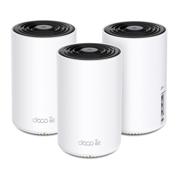 TP-Link Deco AXE5400 Tri-Band WiFi 6E Mesh System (Deco XE75 Pro), 2.5G WAN/LAN Port, AI-Driven Mesh, Covers Up to 7200 Sq.Ft, New 6GHz Band, 3-Pack OneCart