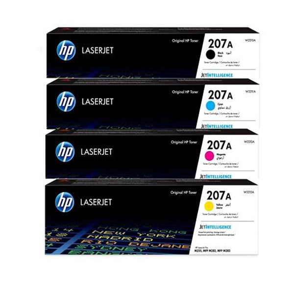 Hp 207A Full Set Original Standard Capacity Toner Cartridges 4 Pack Black,Cyan,Yellow,Magenta OneCart