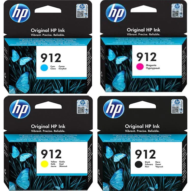 HP 912 Ink Cartridges for HP OfficeJet Pro 8022 8012 8017 printers Combo 4 Color Set OneCart