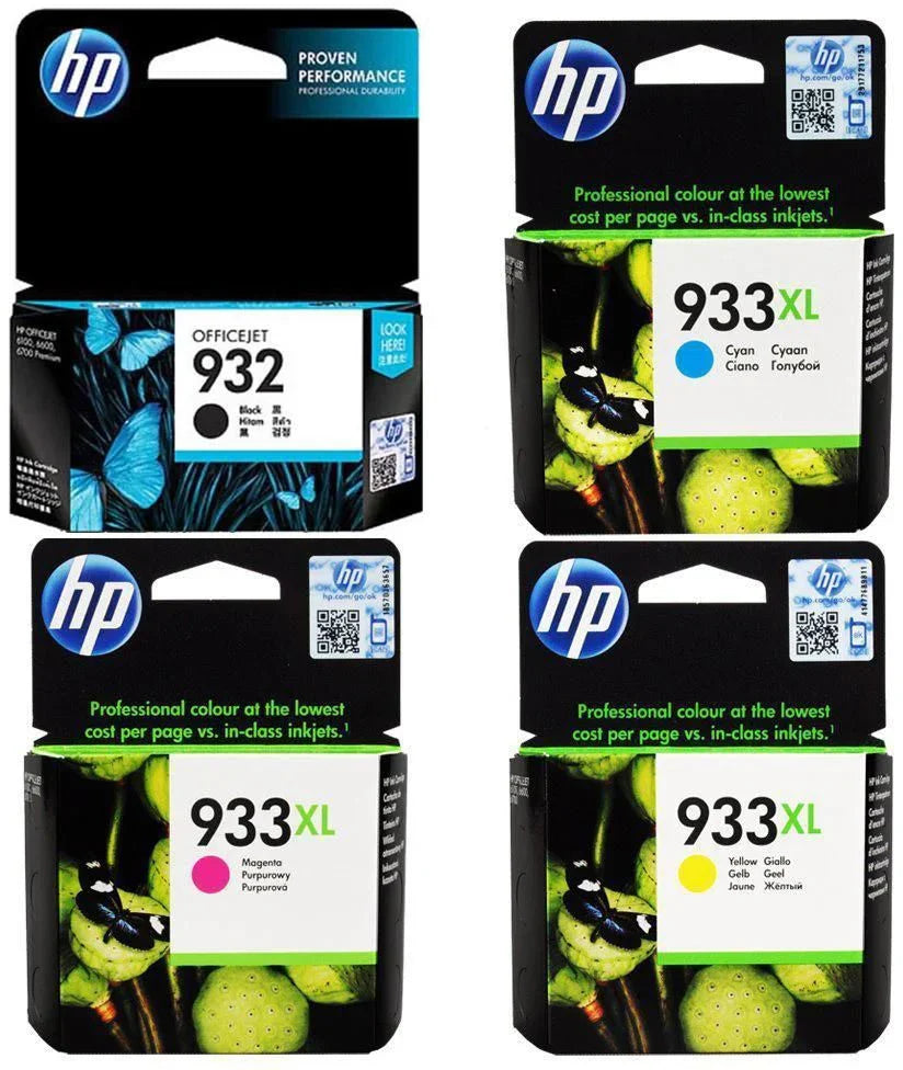 HP 932 Ink Cartridge for HP Officjet 7610 Combo 4 Color Set OneCart