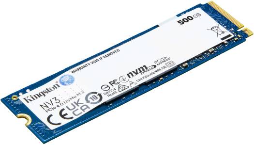Kingston NV3 PCIe 4.0 NVMe Internal SSD – 500GB M.2 2280, 5000 MB/s Sequential Read, 3000 MB/s Sequential Write, 3D NAND, High-Endurance 160 TBW Storage Drive | SNV3S/500G OneCart