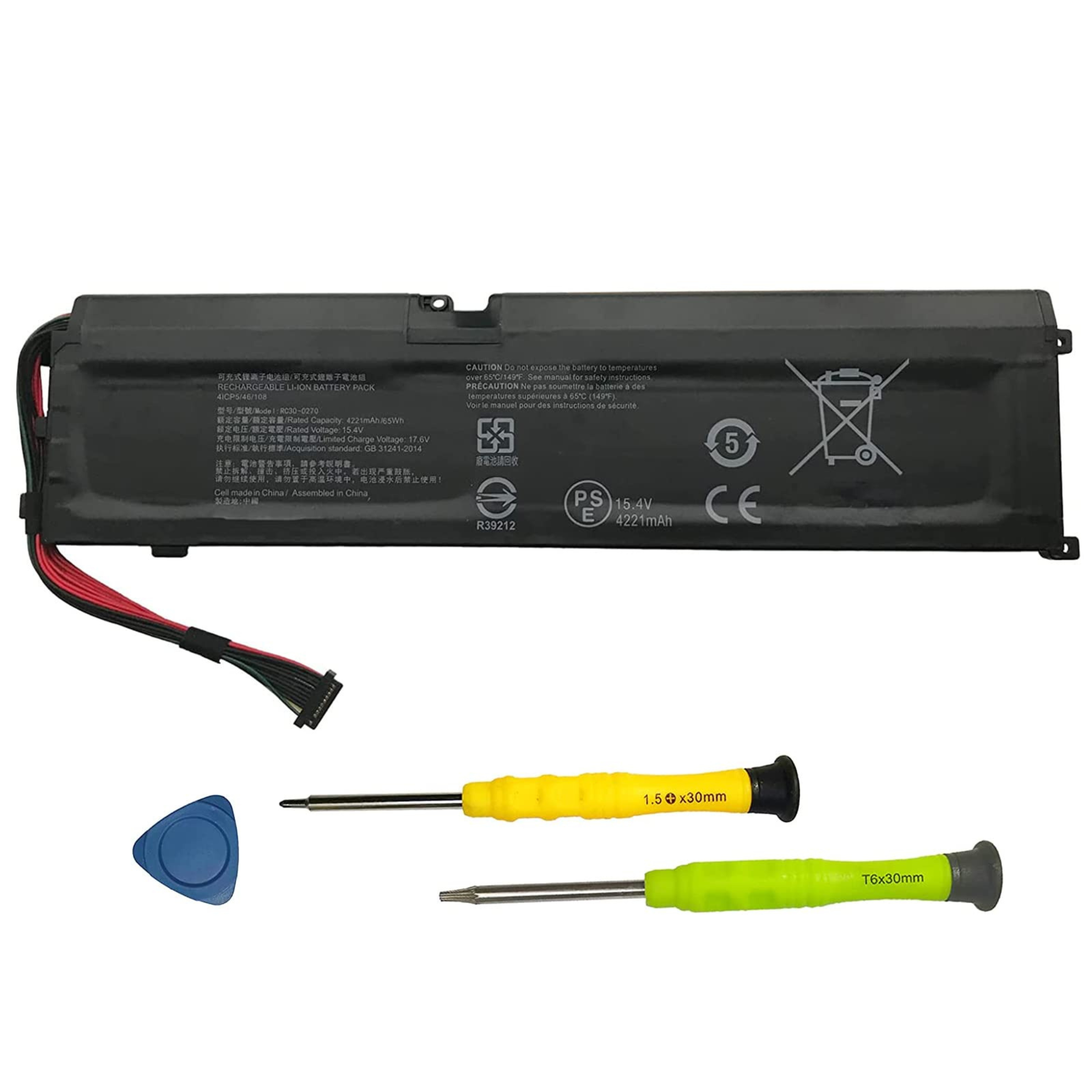 Genuine RC30-0270 Laptop Battery for Razer Blade 15 Base (2018 &amp; 2019 Models) – 15.4V 65Wh, Compatible with RZ09-0270, RZ09-02705E76, RZ09-02705E76-R3U1, RZ09-02705E75-R3U1, RZ09-0300 OneCart